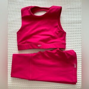 Set Active Two Piece Workout Set- Pink